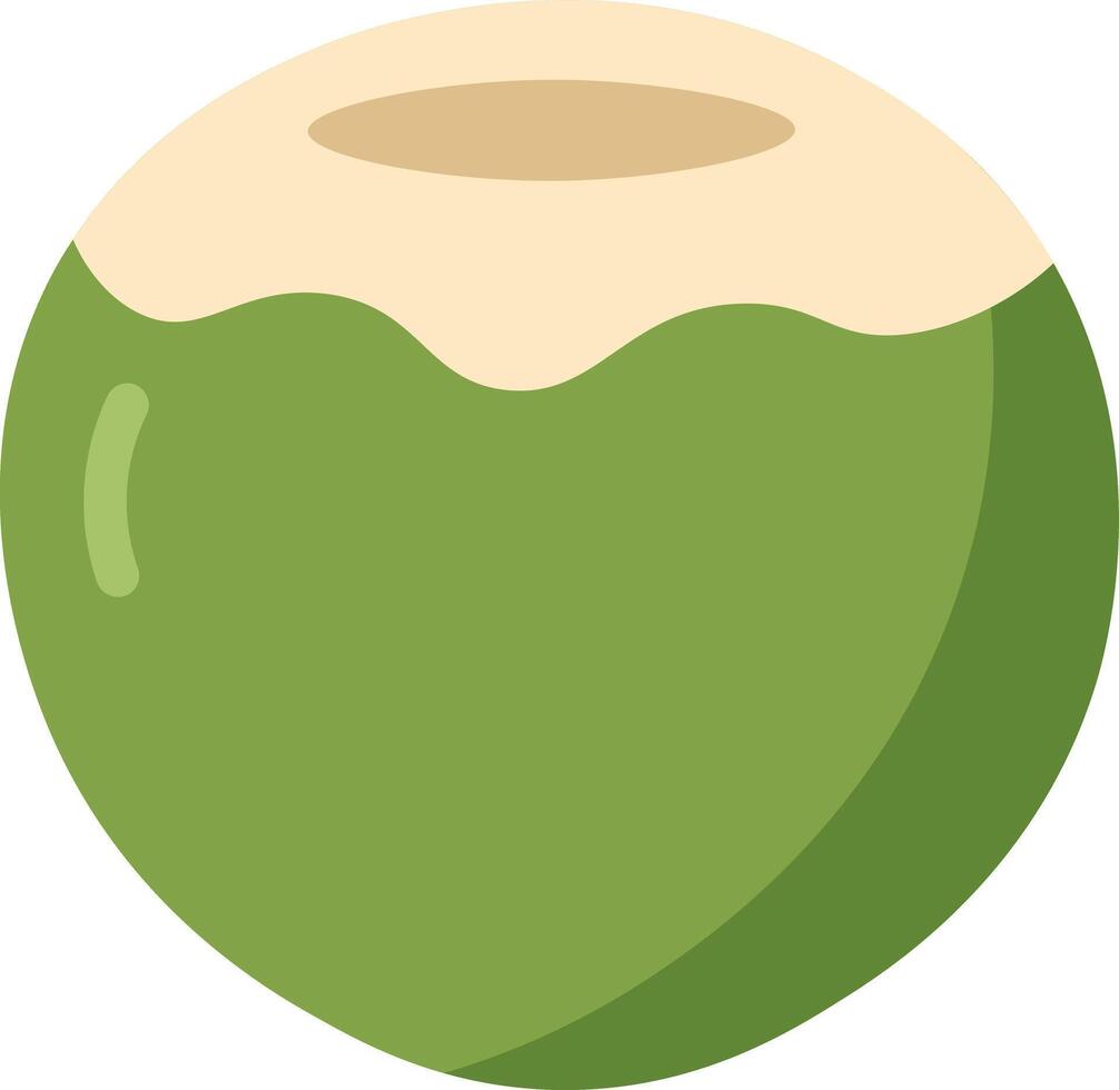 Island Coconut Drink in Clean Flat Style vector