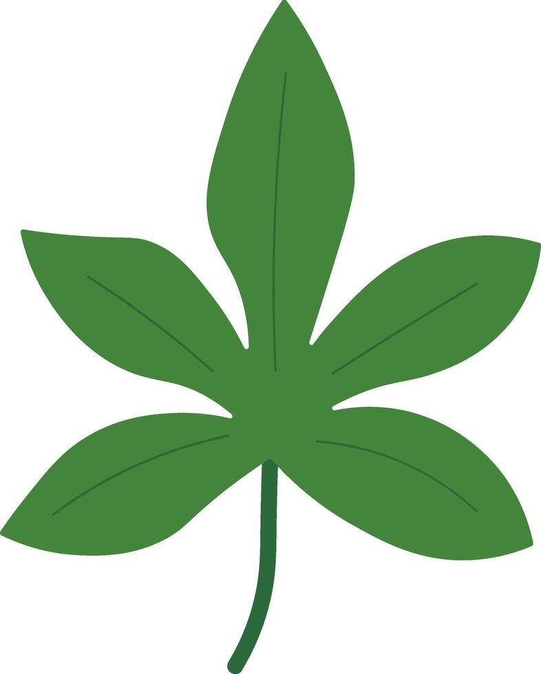 Green Flat Leaves for Tropical Themes vector