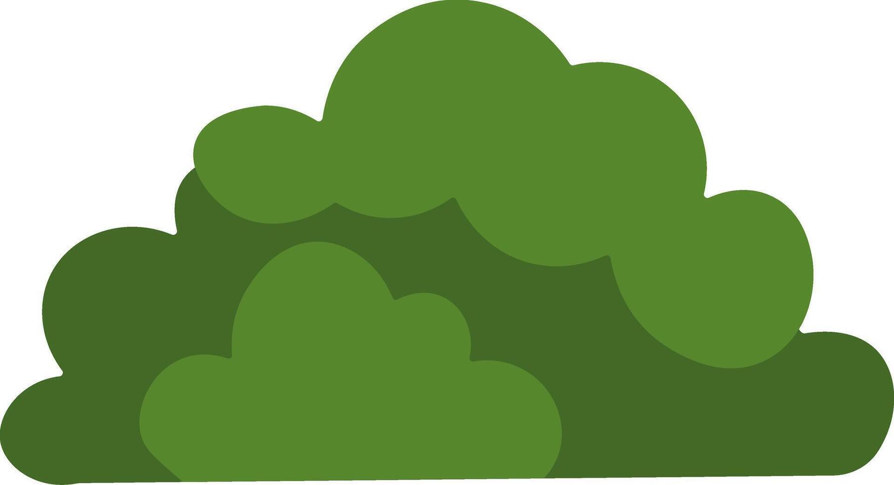 Nature-Inspired Minimal Bush Drawing vector