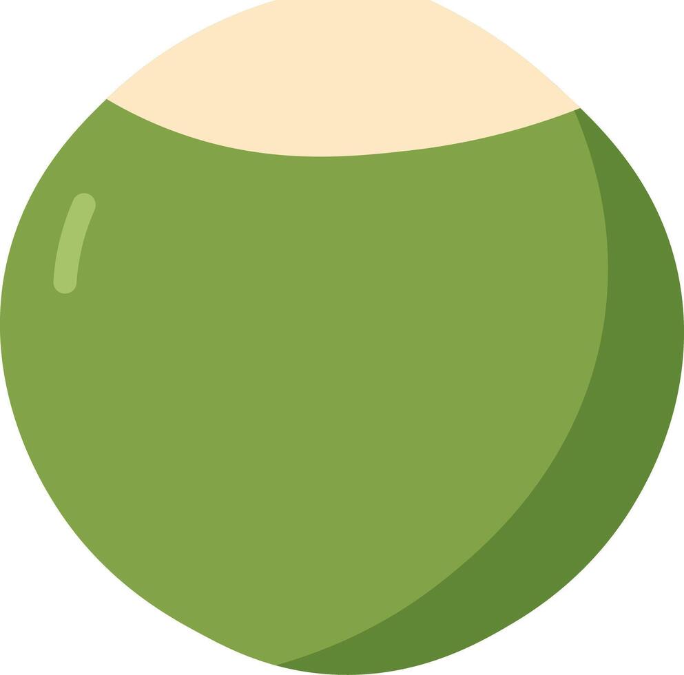 Flat Design of Tropical Coconut with Straw vector