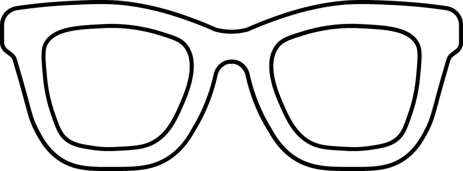 Minimal Sunglasses Line Art in Monoline Style vector