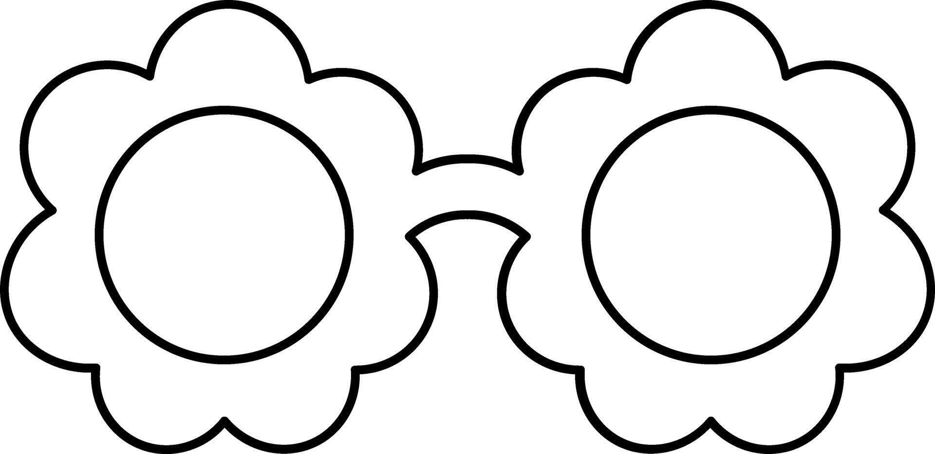 Stylish Sunglasses in Thin Line Artwork vector