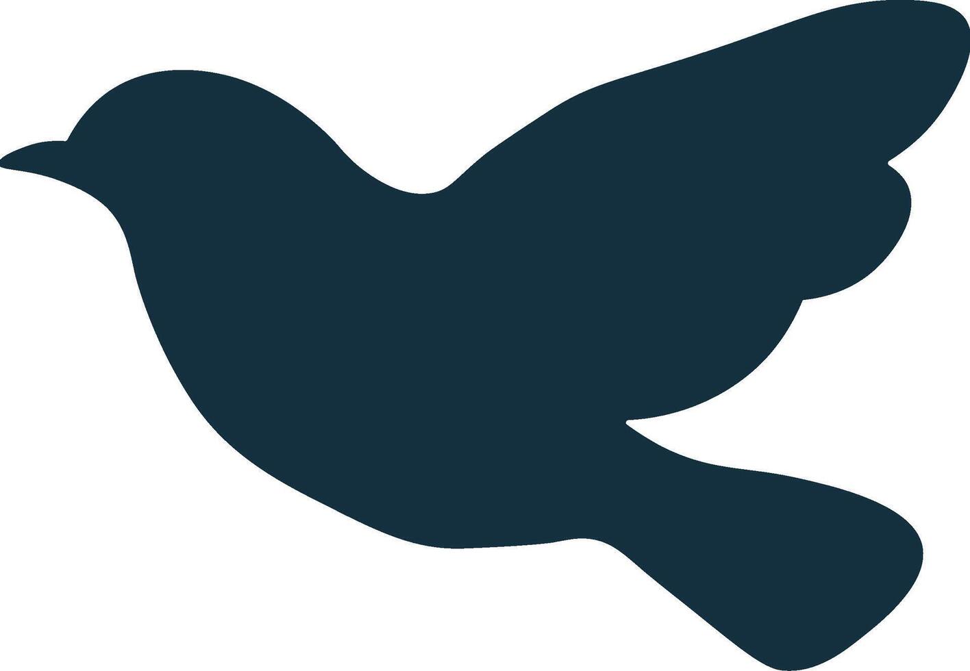 Minimalist Flying Bird Form vector