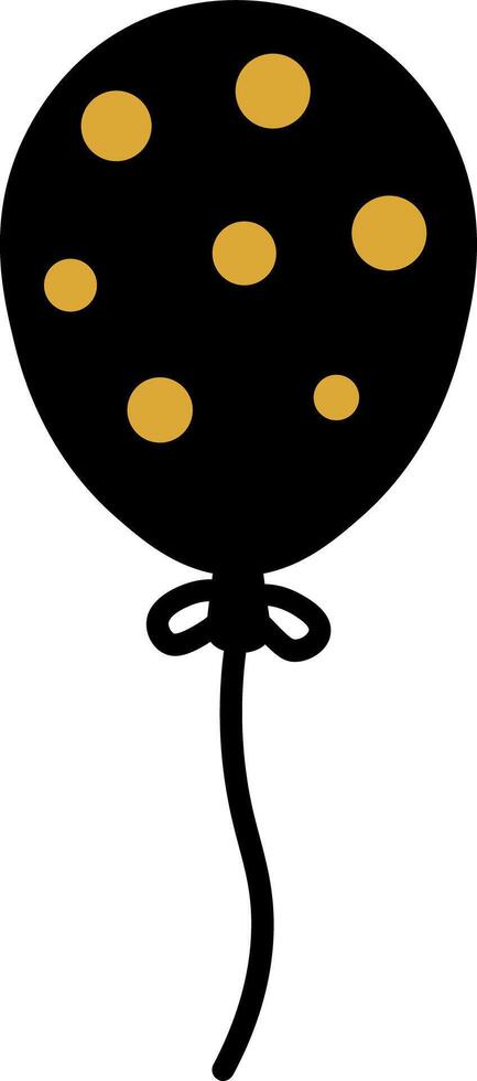 Flat Style Balloon Icons Gold and Black Theme vector