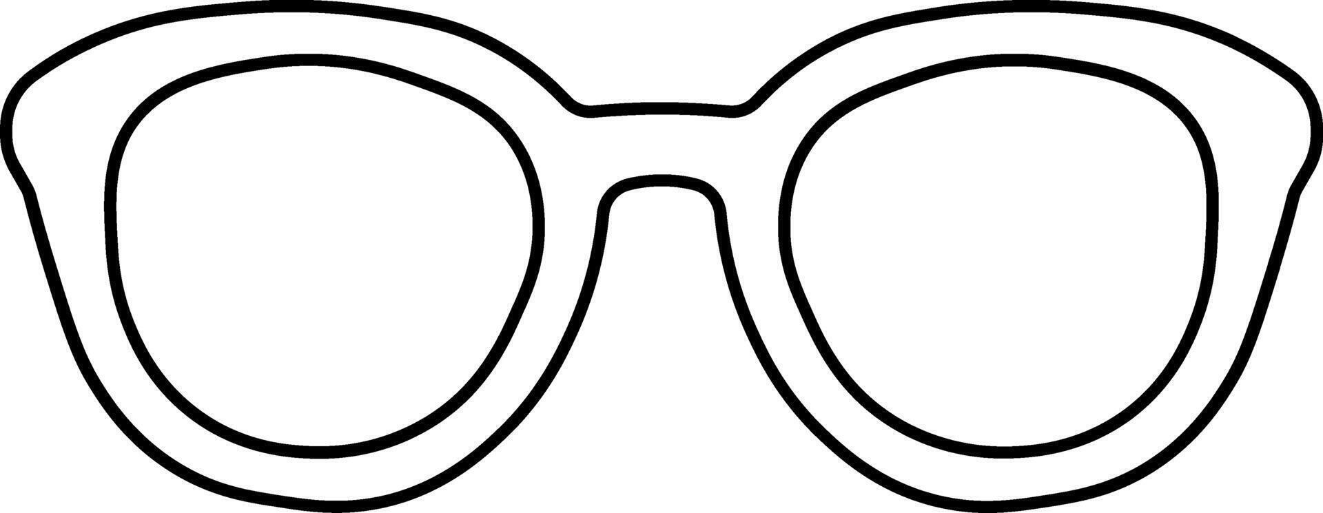 Thin Line Sunglasses Graphic Element vector
