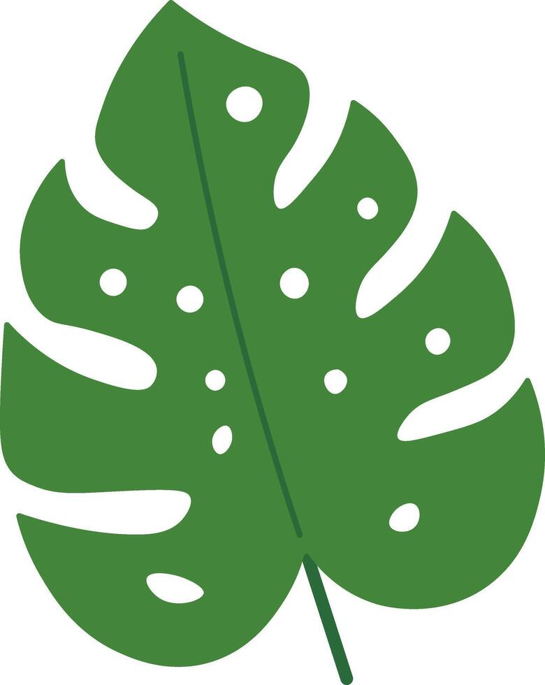 Green Foliage Elements in Flat Look vector