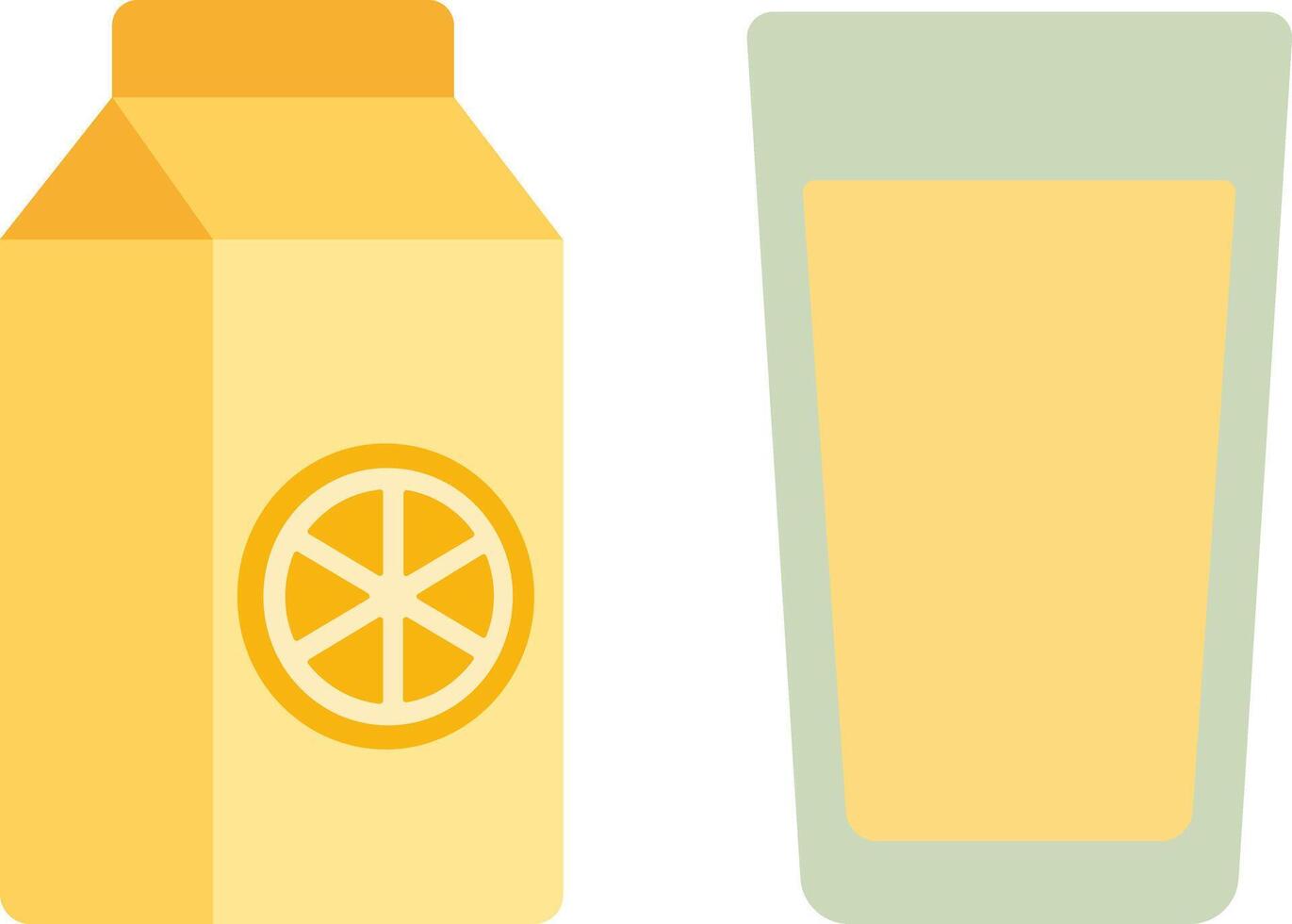 Minimal Lemon Juice Depiction with Citrus Slice vector