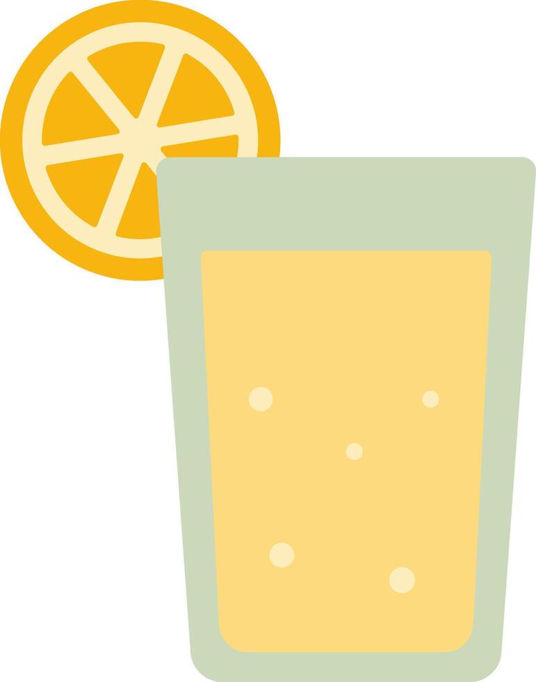 Simple Flat Design of Lemon Juice and Garnish vector