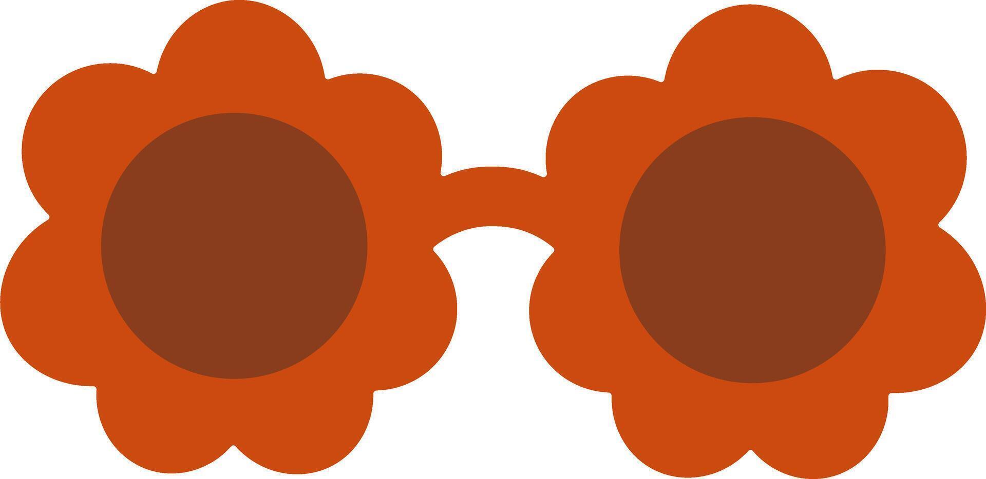 Sleek Sunglasses Symbol in Flat Style vector