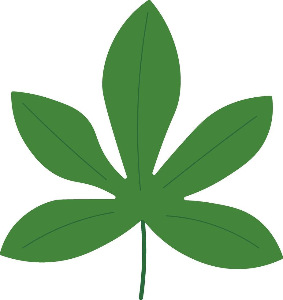 Flat Style Nature Leaf Elements vector