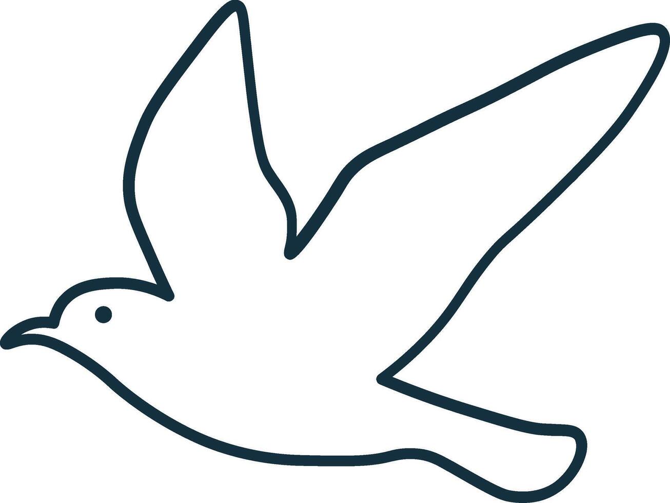 Rough Sketch of Flying Bird vector