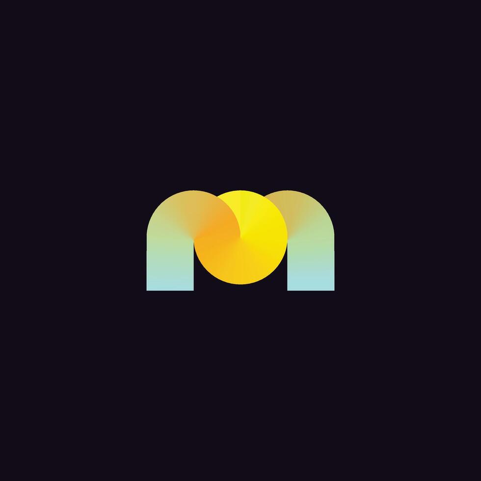 Stock minimal m Letter logo vector
