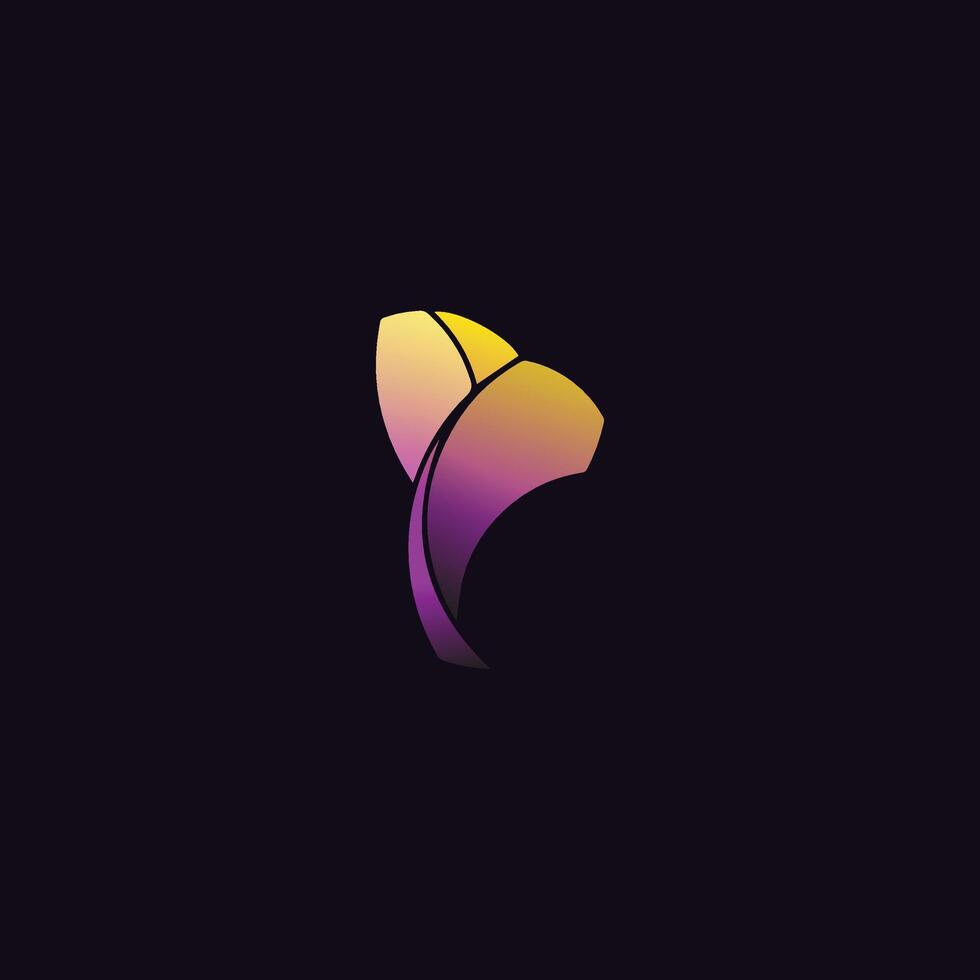 Minimal P Letter logo design vector