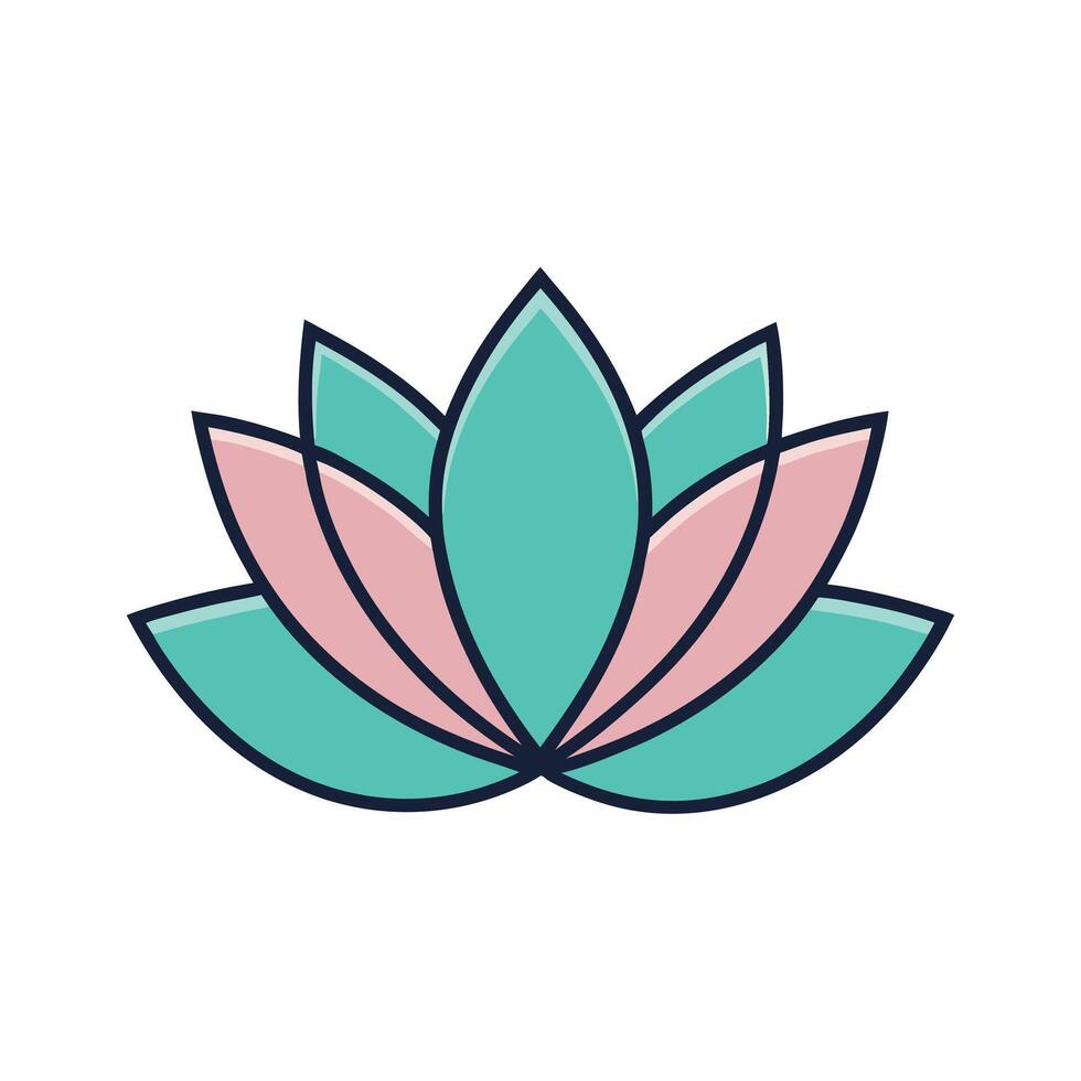 Lotus Flower Icon for Meditation and Wellness vector