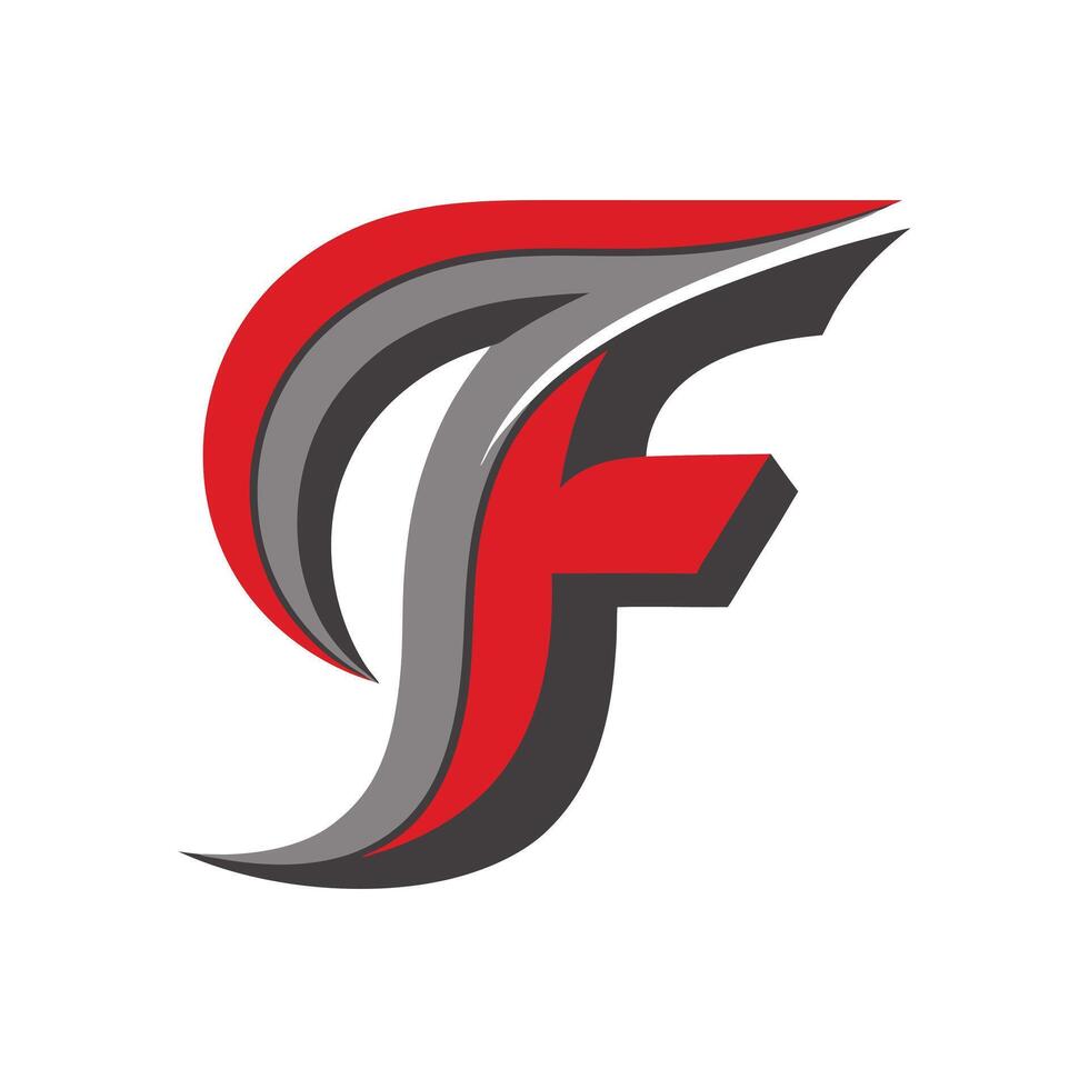 Modern Abstract F Lettermark Logo Design vector