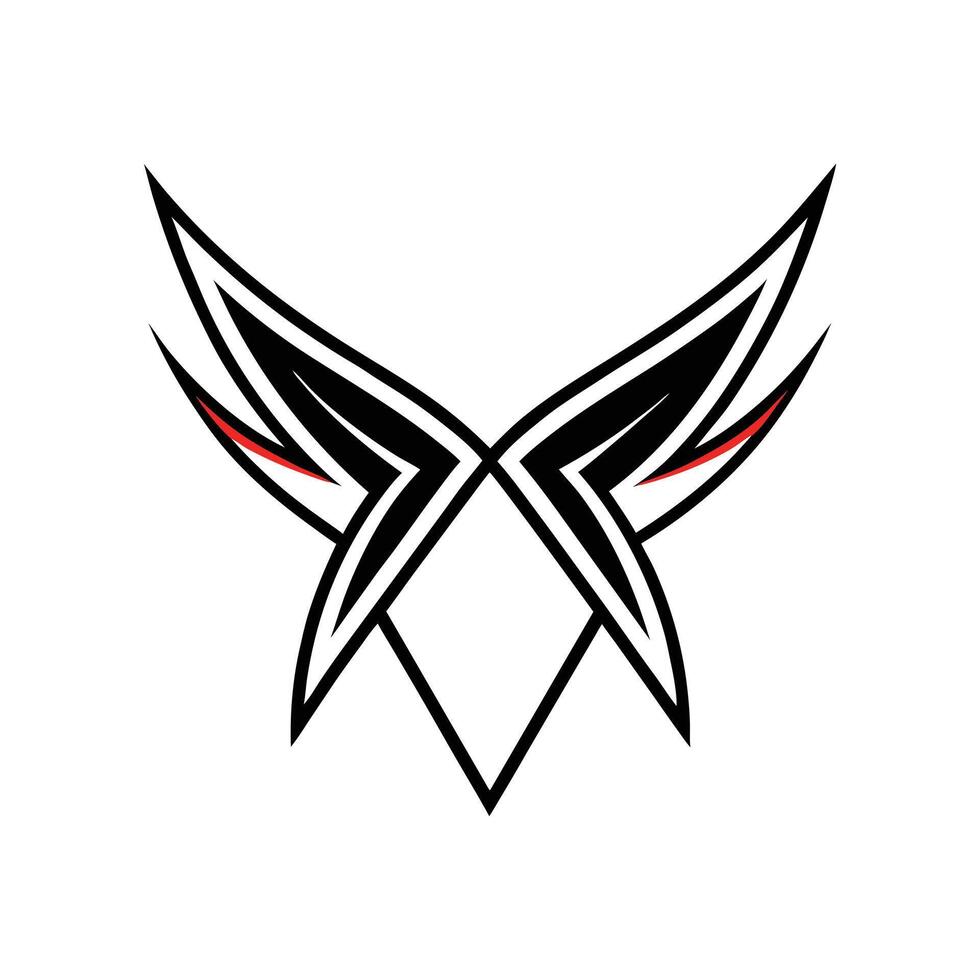 Geometric Winged Emblem vector