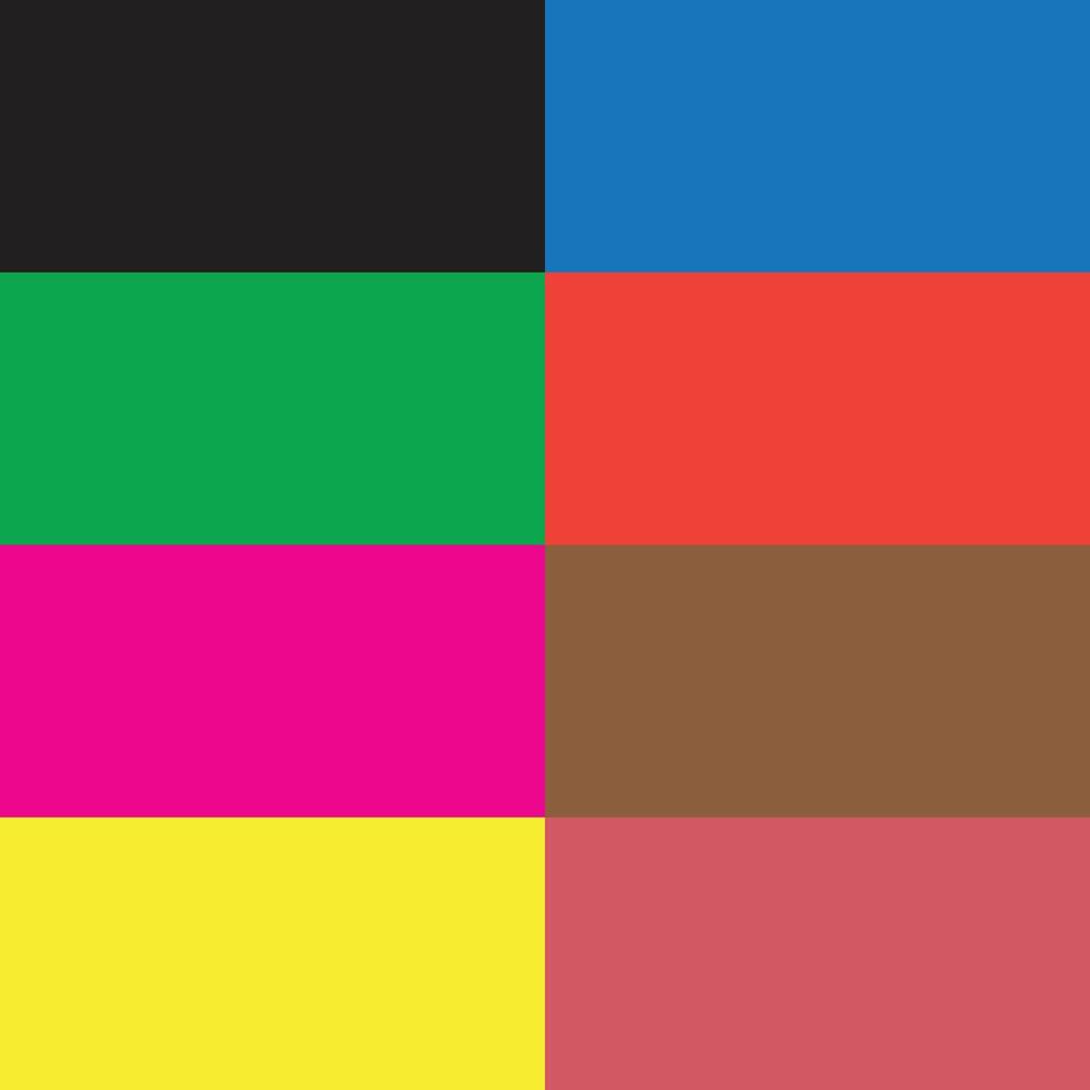 Colorful color scheme presentation with blocks of colors vector