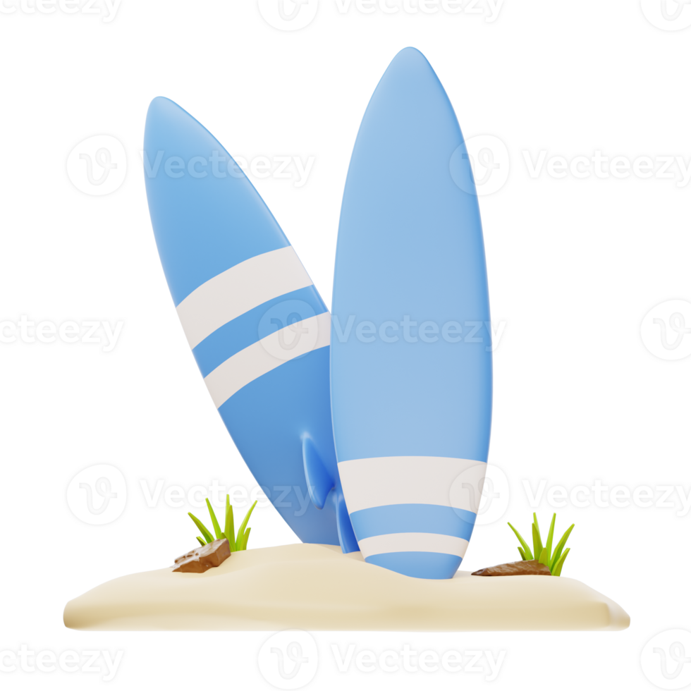 Two surfboards are sitting on a beach png