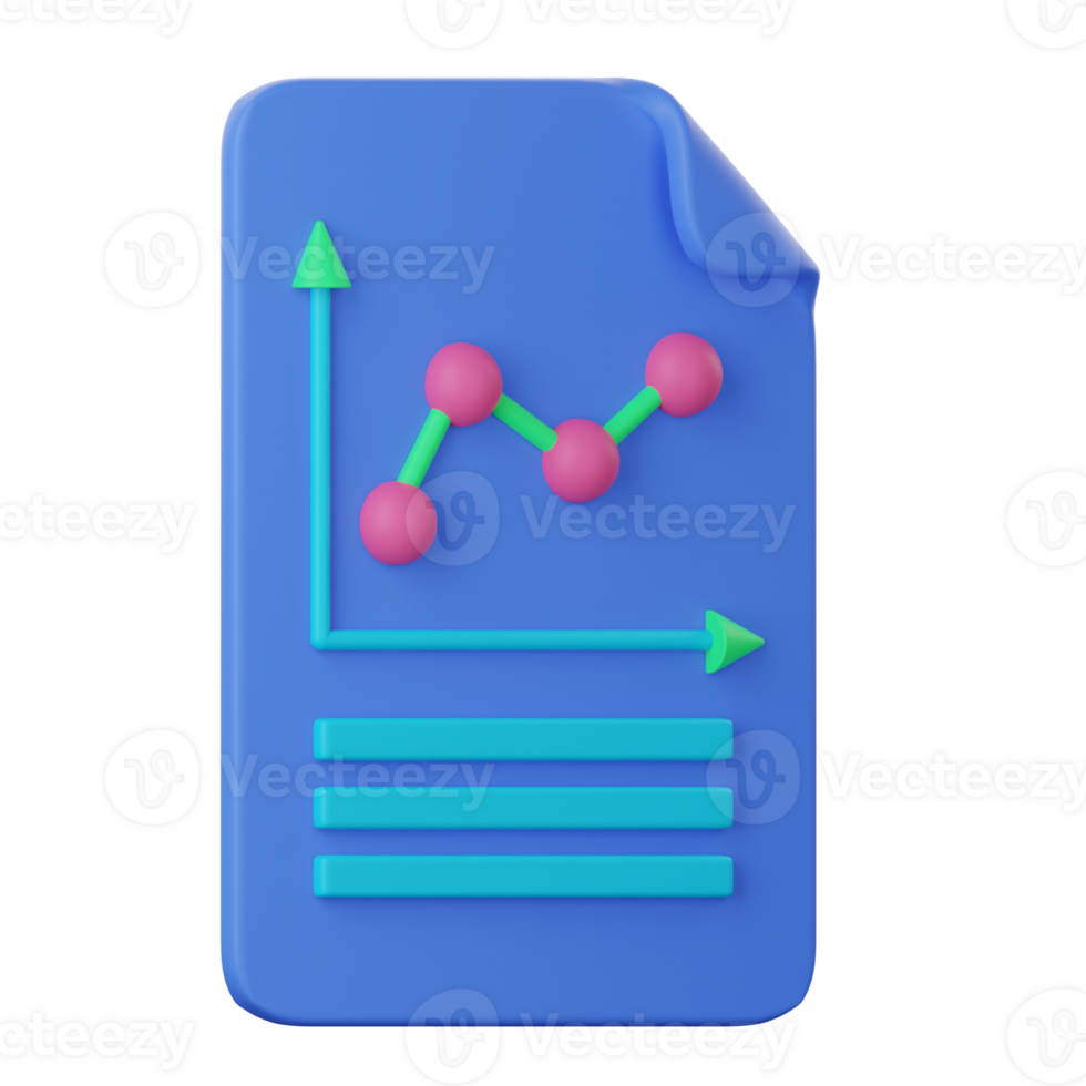A blue file folder with a graph and arrow png
