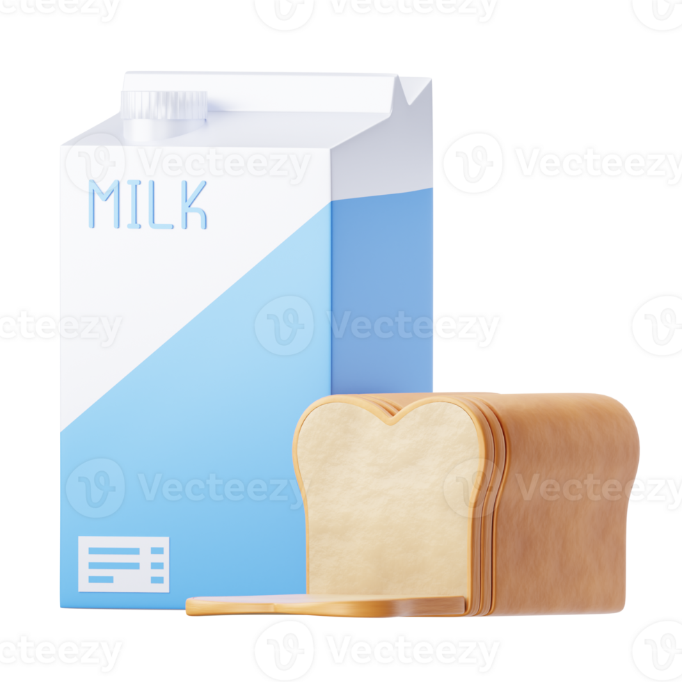 Bread and milk icon png