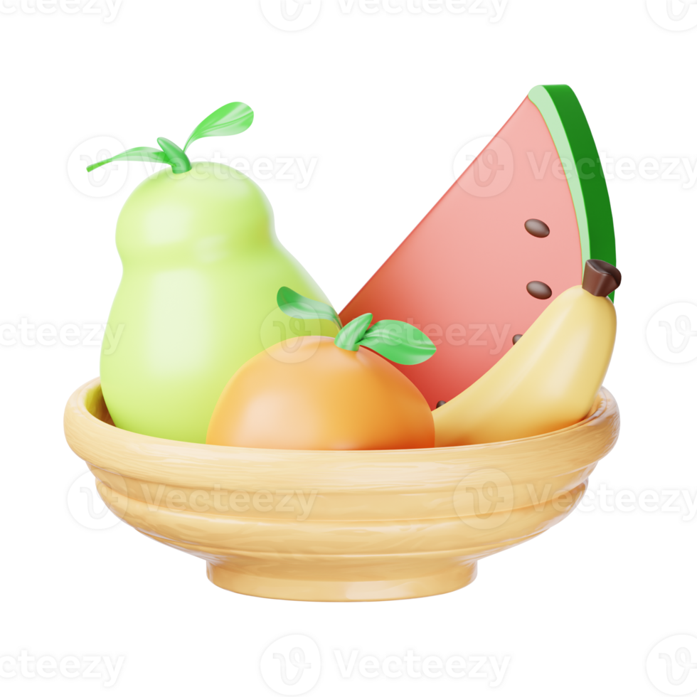 A bowl of fruit on a black background png