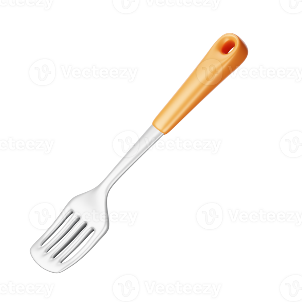 A fork with a handle on a black background png