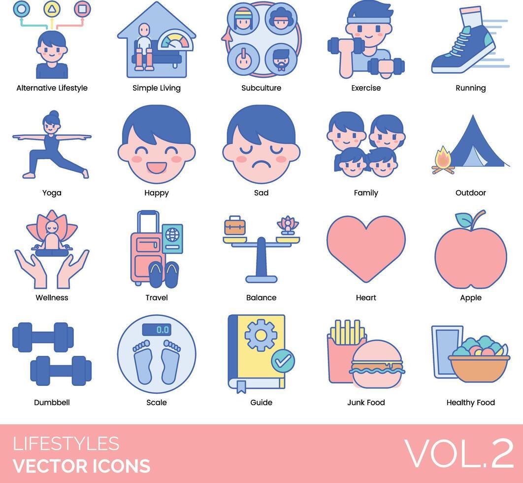 Lifestyle icons set, vol 2 vector
