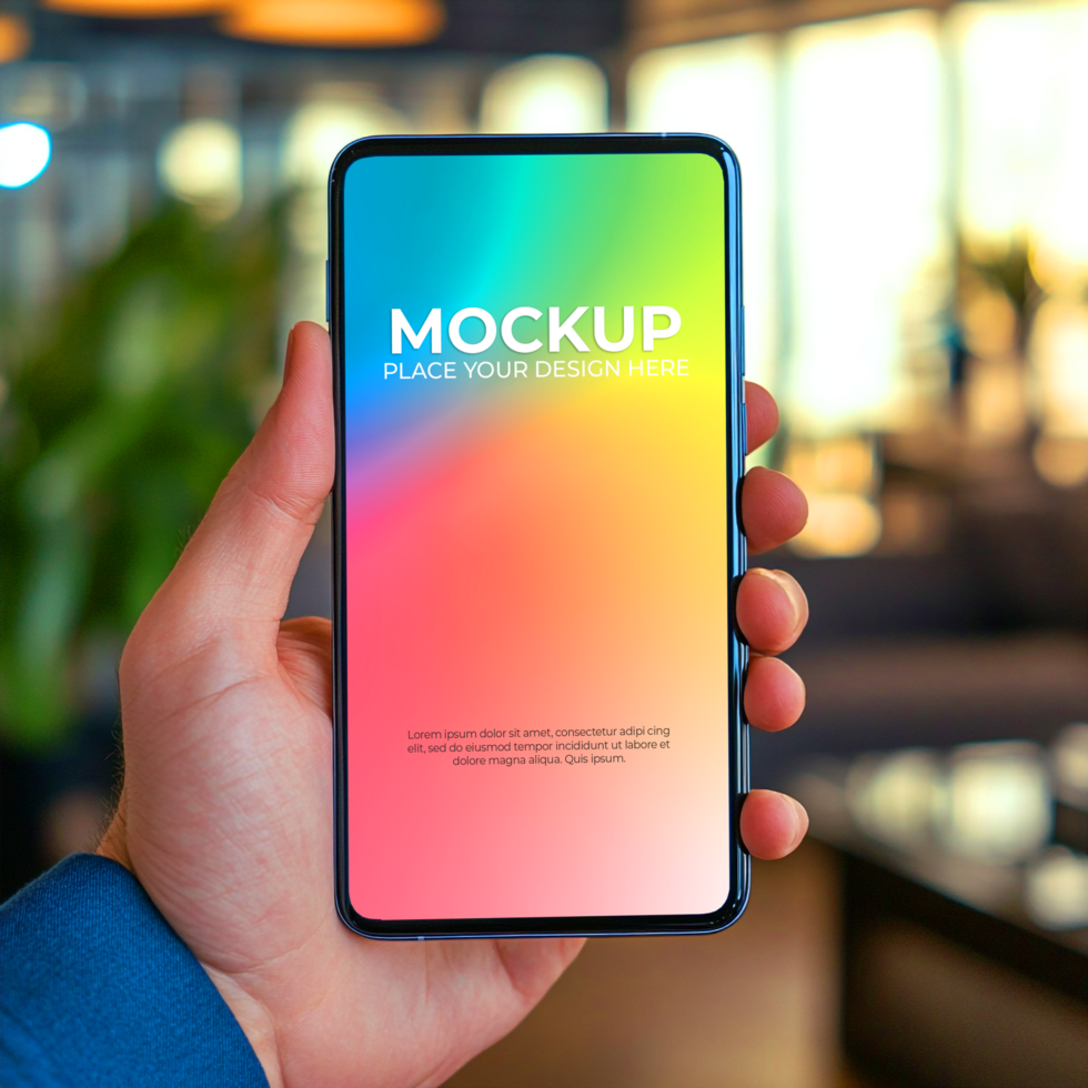 Vibrant Smartphone Mockup Showcase Your App Design psd