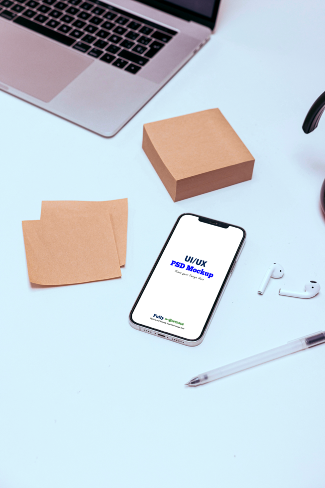 Mobile Template for UI Showcase Design psd