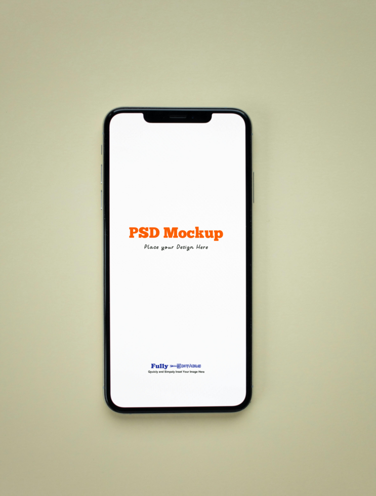 Simple Mobile UI Mockup Template psd