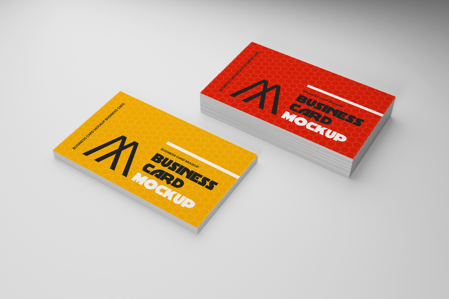 Front and Back Business Card Mockup psd