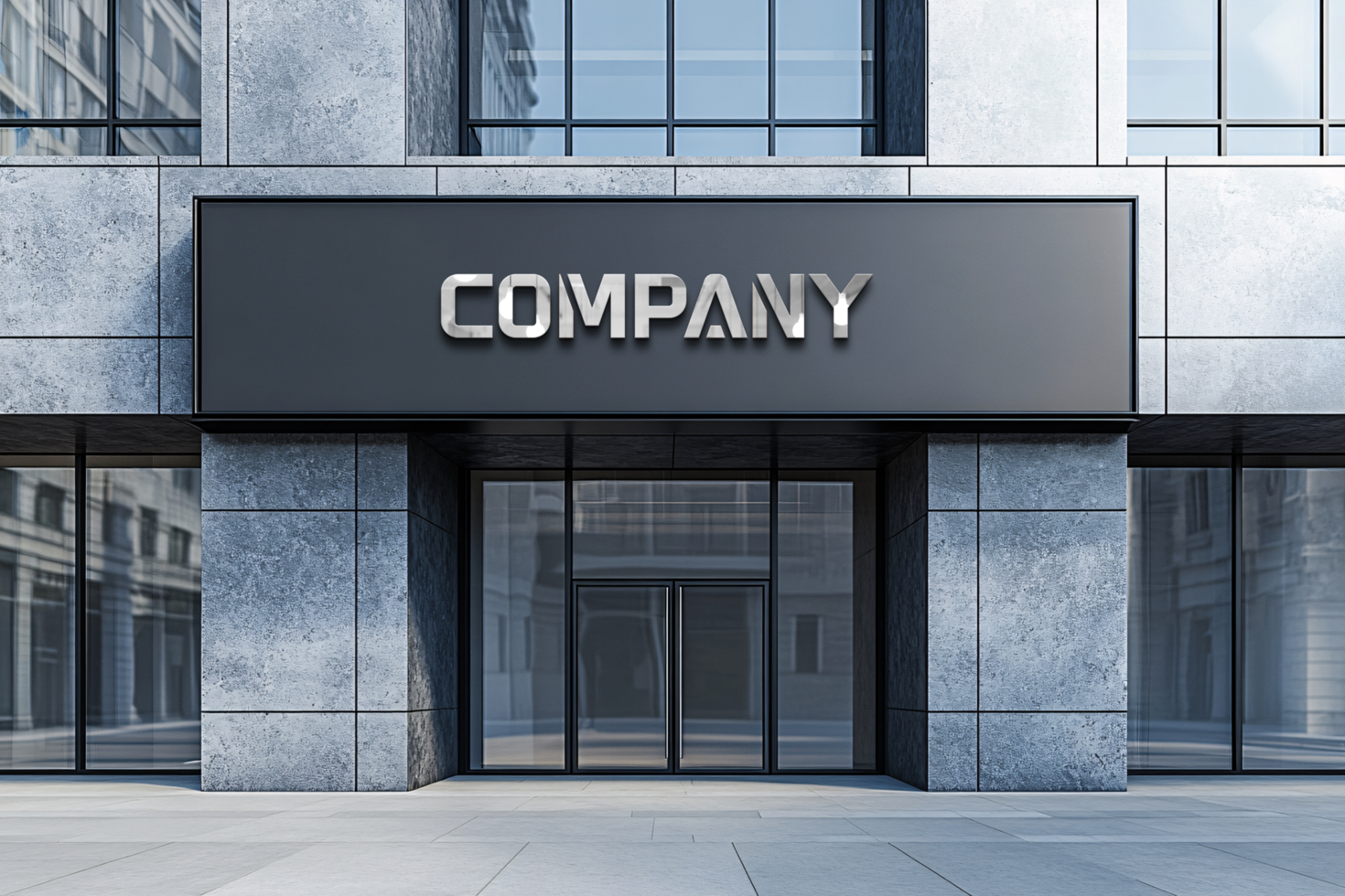 signage store front mockup psd