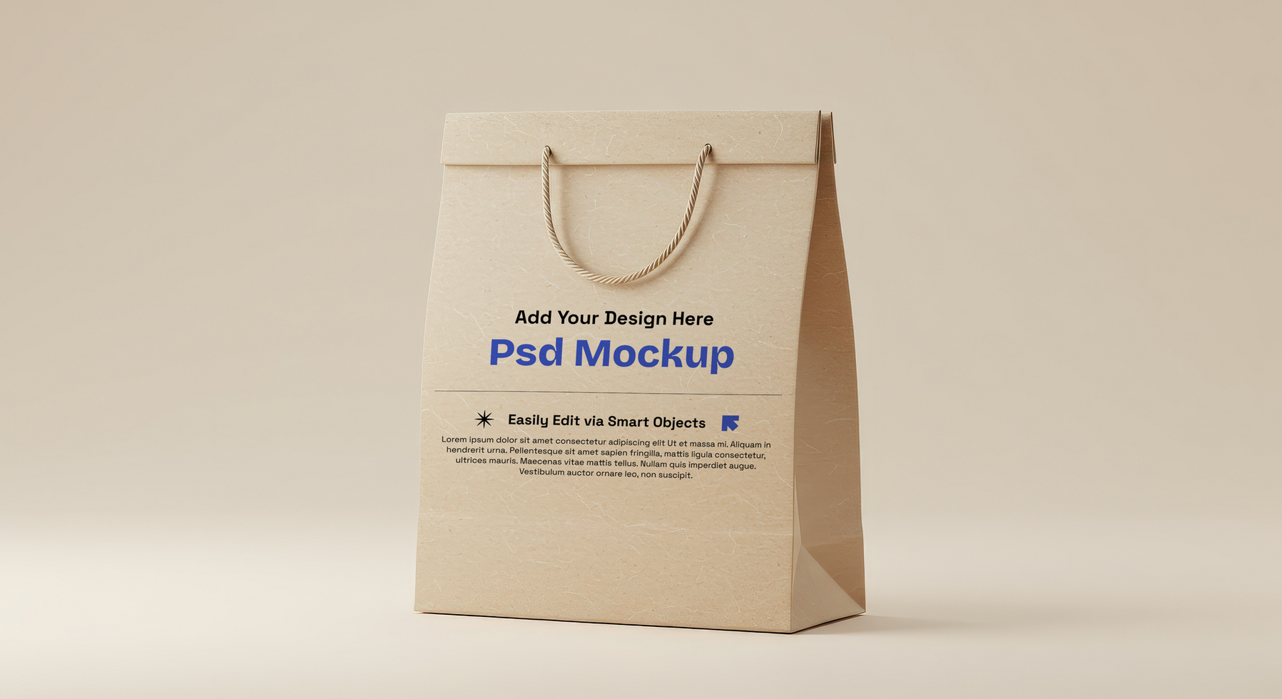 Paper Bag Mockup with Nordic Minimalism and Industrial Influences, 4K with Editable Layers psd