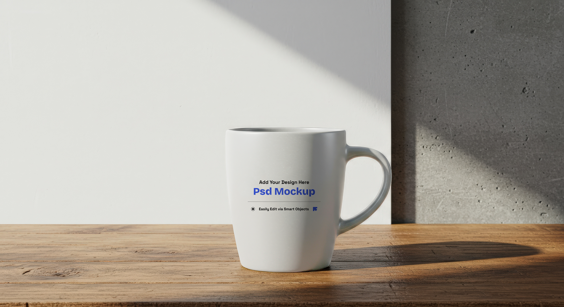 Nordic Minimalist Coffee Mug Mockup with Industrial Design Elements, 4K with Editable Layers psd