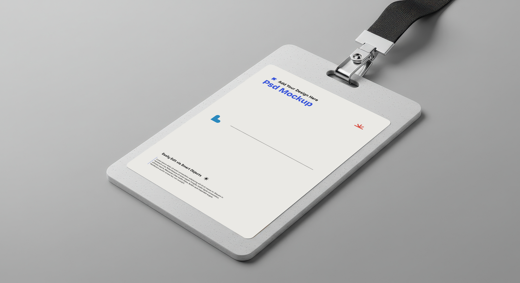 Realistic Event Badge Mockup Highlighting Branding for Events, 4K with Editable Layers psd