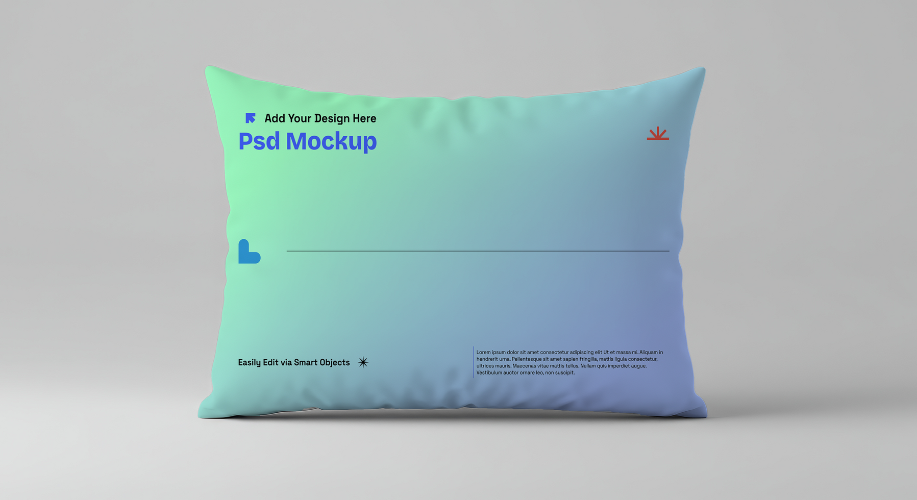 Cozy and Modern Pillow Mockup Highlighting Home Decor, 4K with Editable Layers psd
