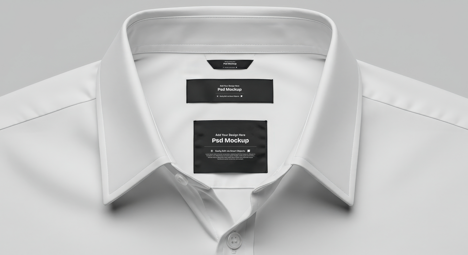 Professional Clothing Label Tag Mockup for Apparel Branding Presentations, 4K with Editable Layers psd