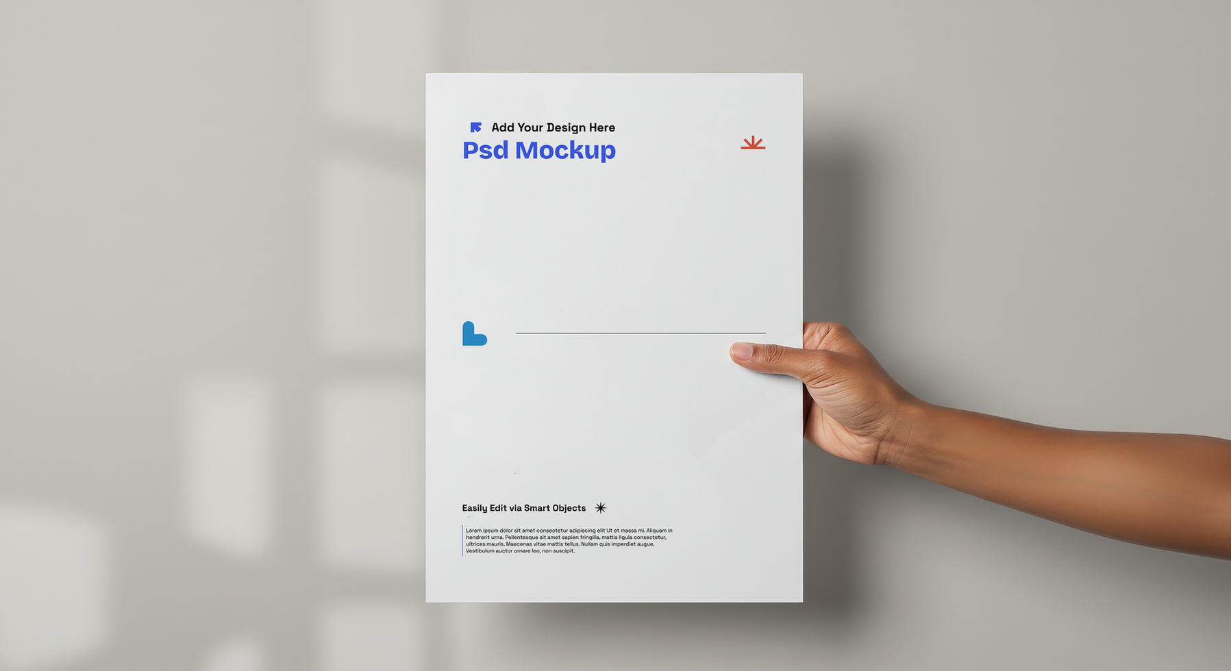 Hand-Held Poster Mockup Ideal for Presentation Purposes, 4K with Editable Layers psd