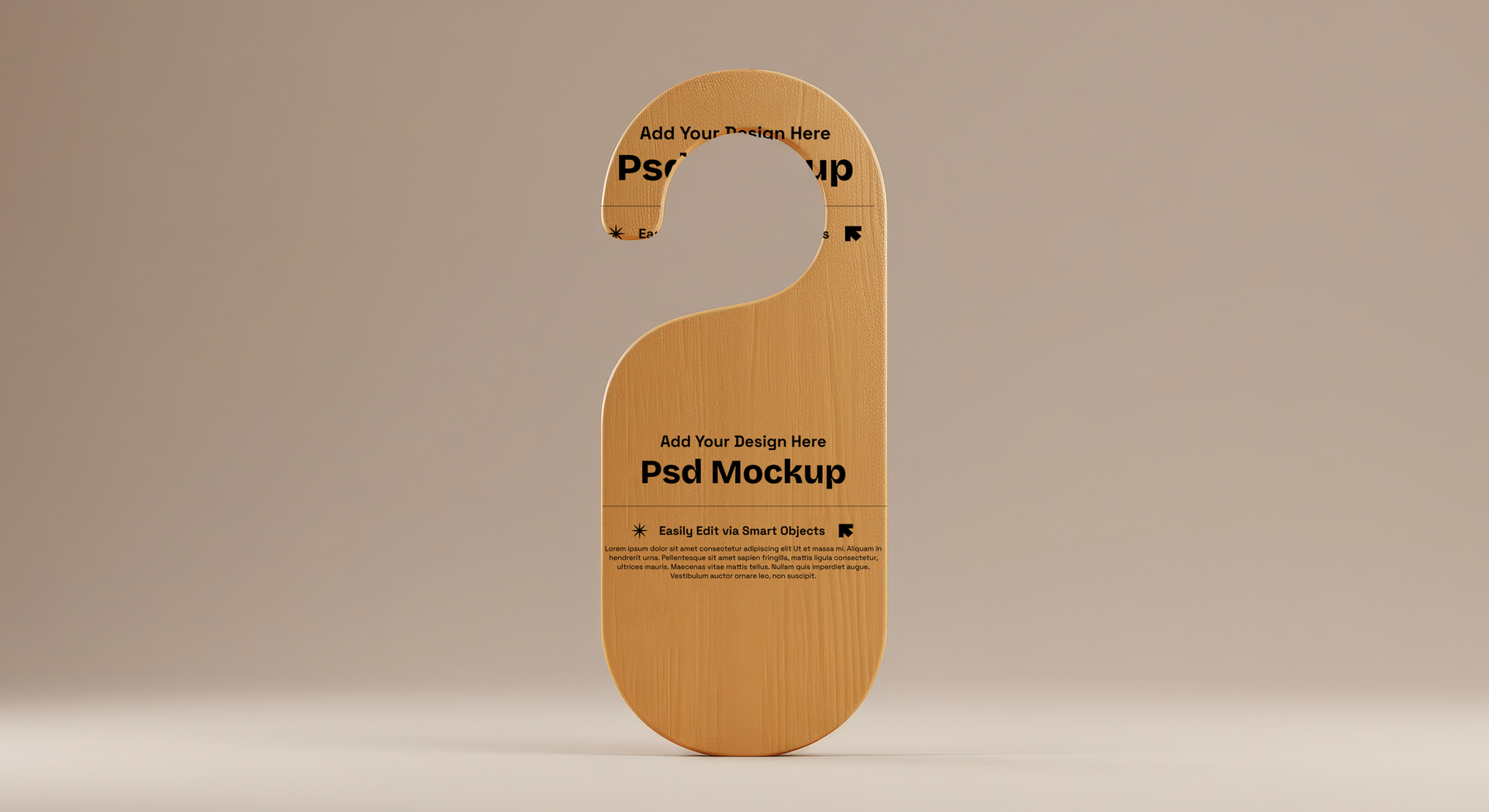 Door Hanger Mockup with Modern Minimalism and Art Direction, 4K with Editable Layers psd
