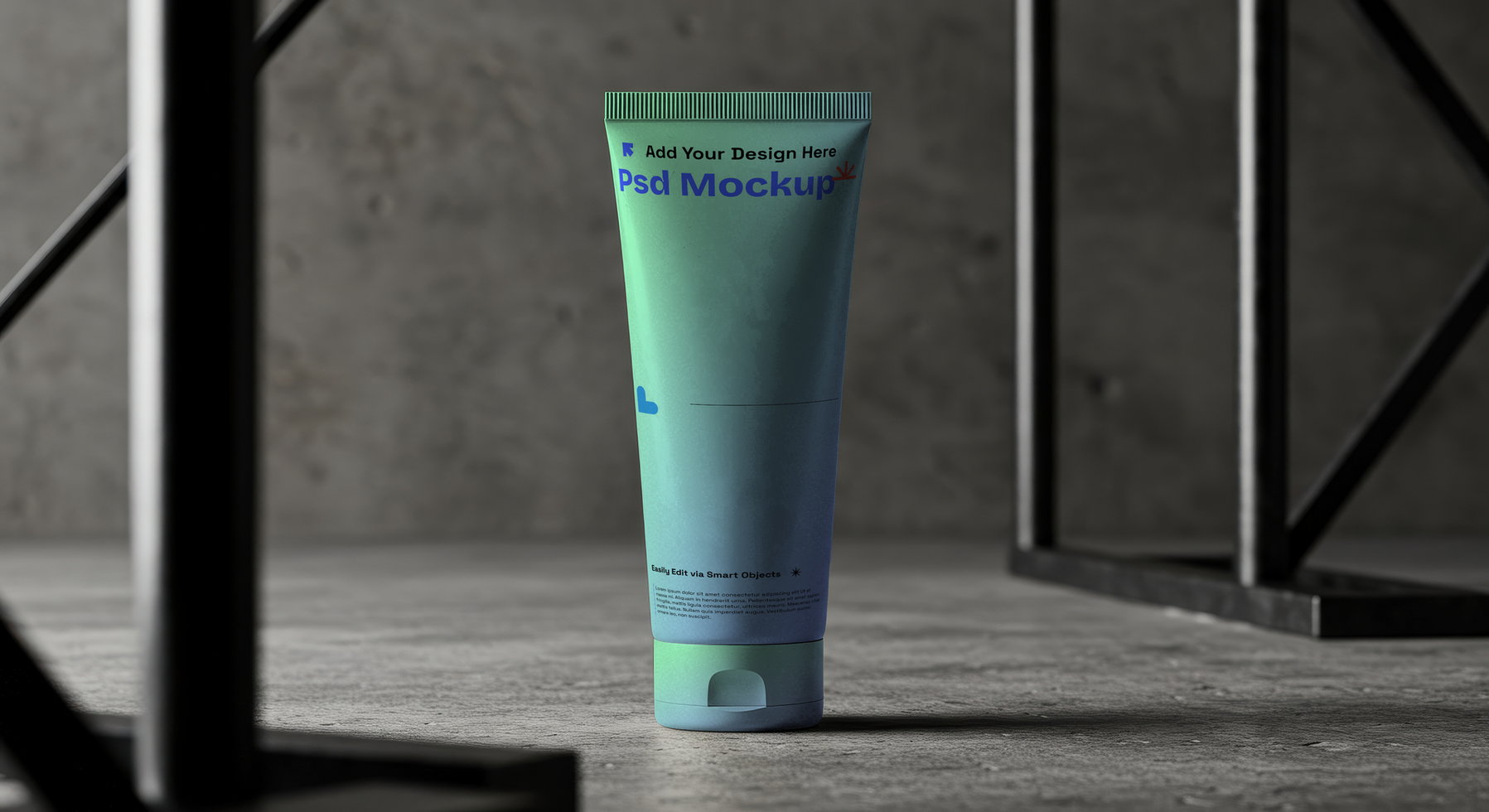 Realistic Cosmetic Tube Mockup for Packaging and Label Design, 4K with Editable Layers psd