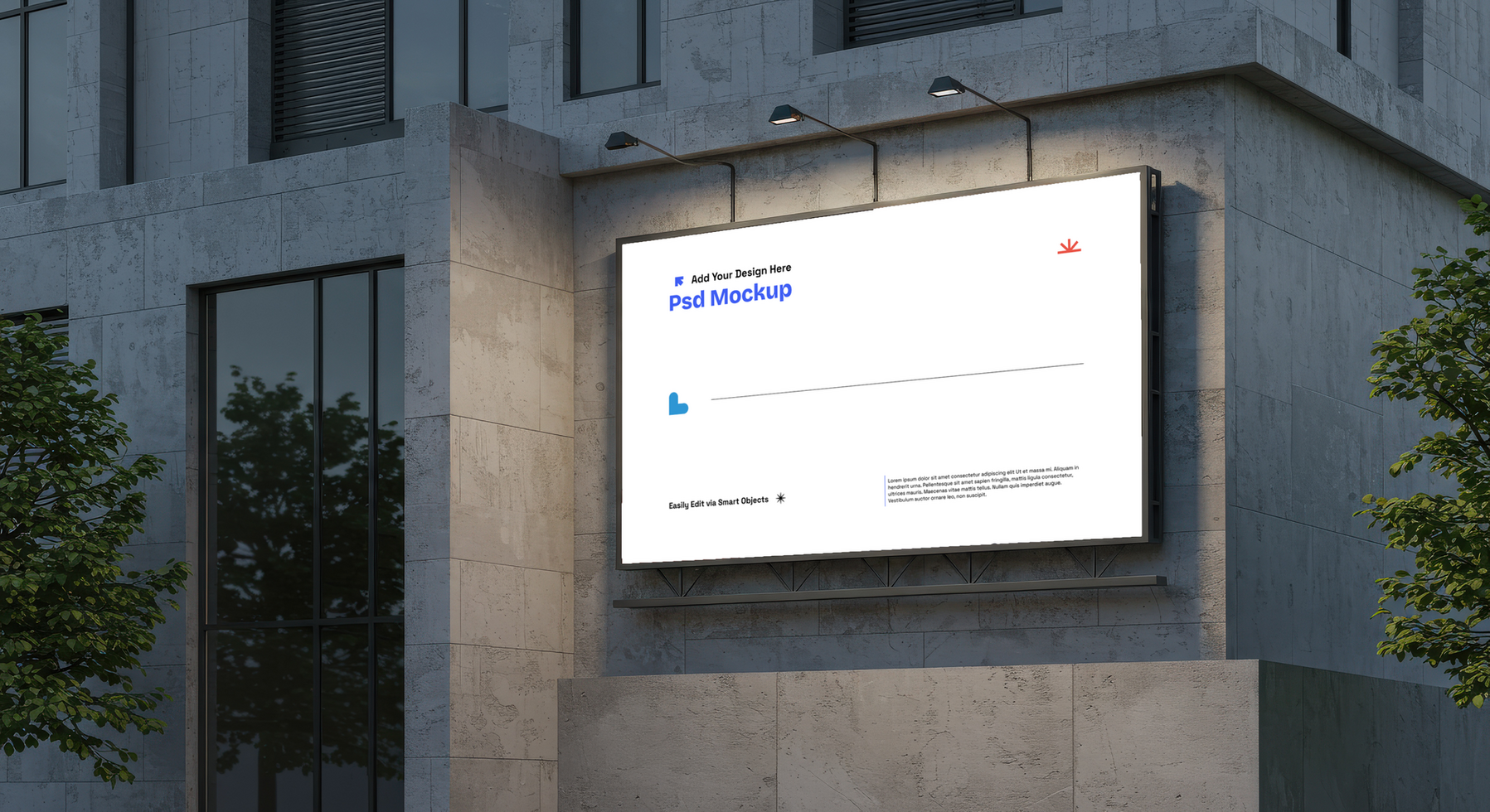 Fence Banner Mockup for Outdoor Advertising Presentations, 4K with Editable Layers psd