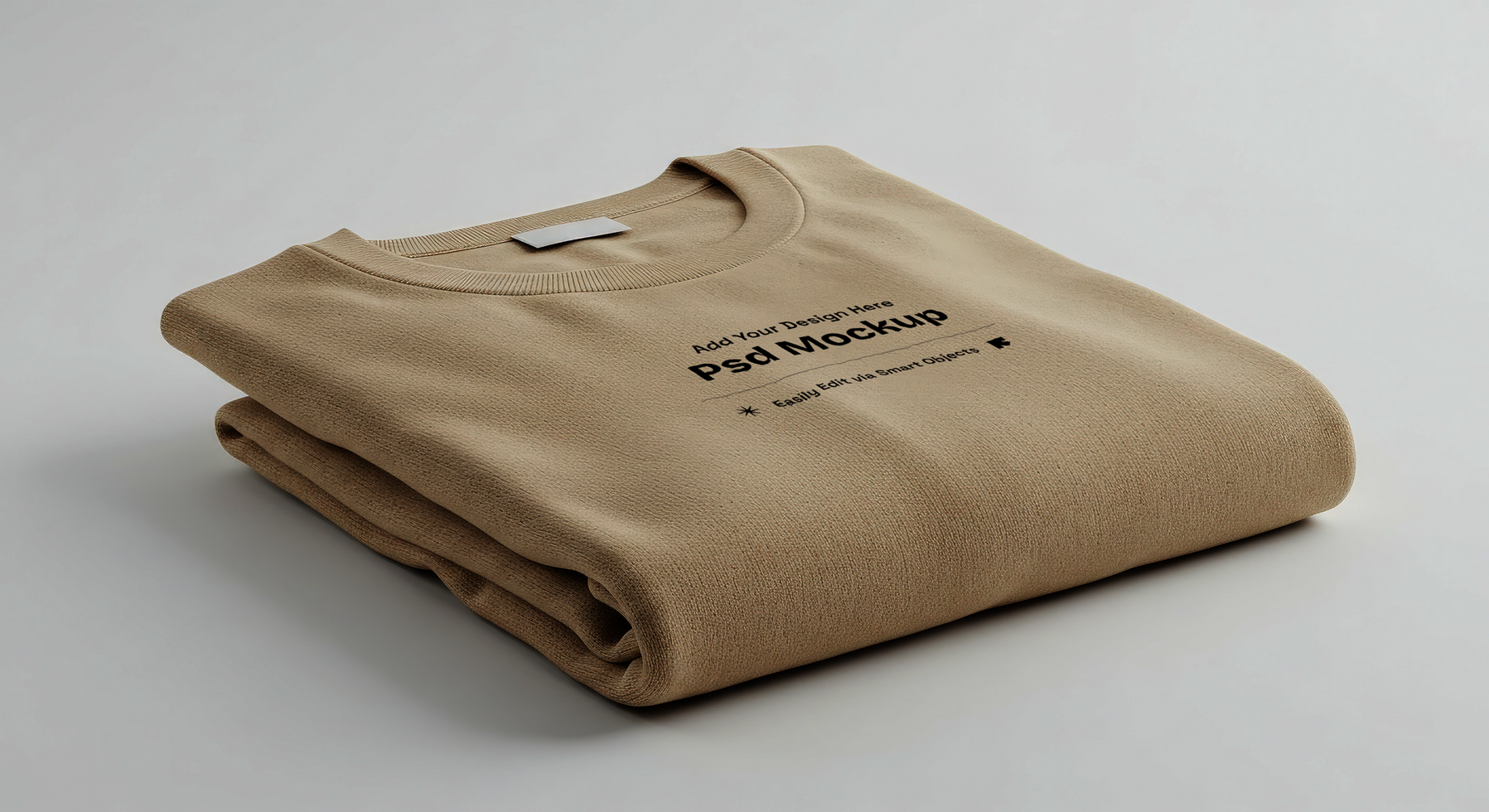 Clean Sweater Mockup for Knitwear Designs, 4K with Editable Layers psd