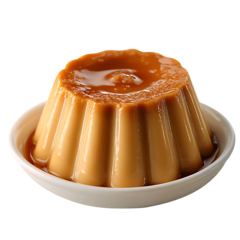 Flan Recipe Creamy Caramel Custard against transparent background png
