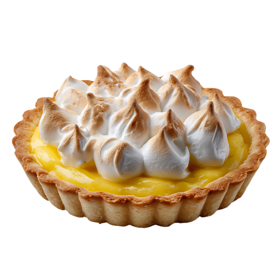 Lemon Meringue Tart against transparent background png