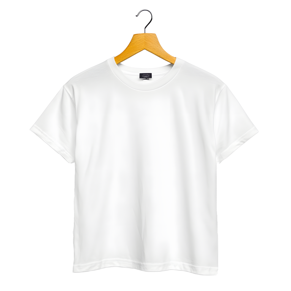 Blank White T-Shirt on Wooden Hanger png