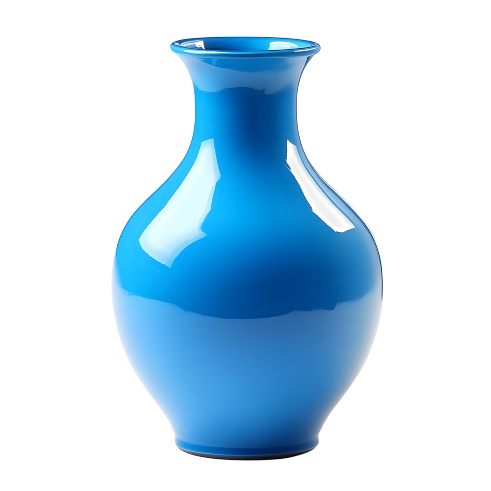 Elegant Cobalt Blue Vase Against Transparent Background png