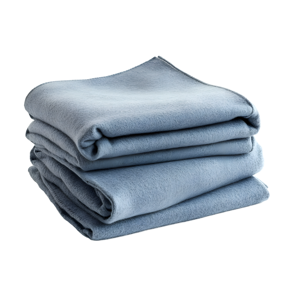 Stacked soft gray blankets, perfect for home decor png