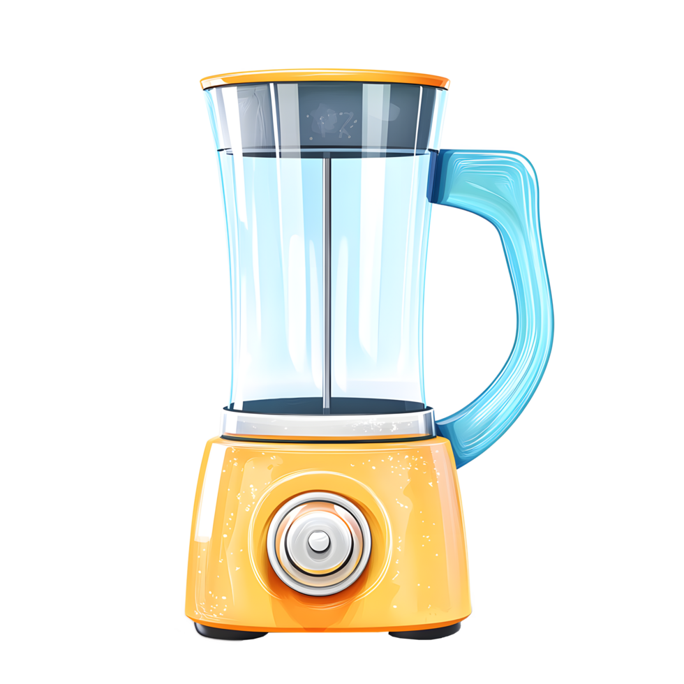 Vibrant Orange and Blue Blender, Ready for Use png
