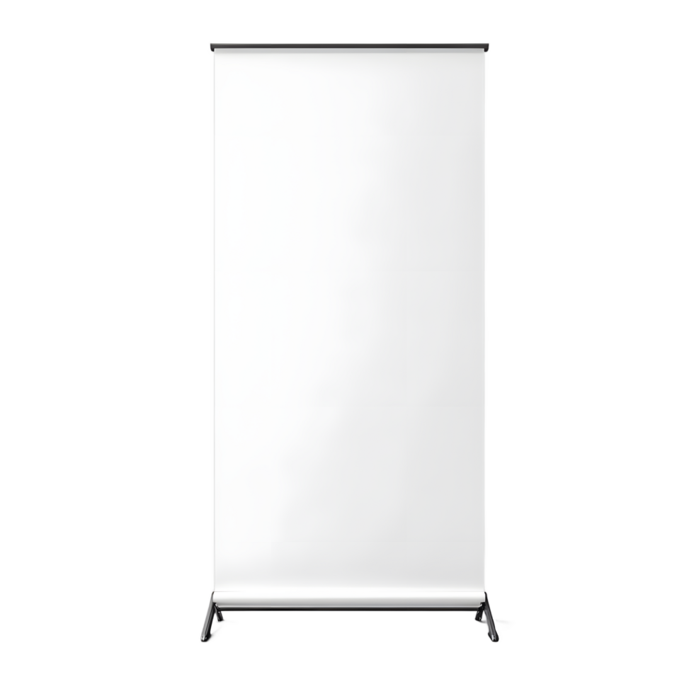 Empty Roll-Up Banner Display Ready for Customization png