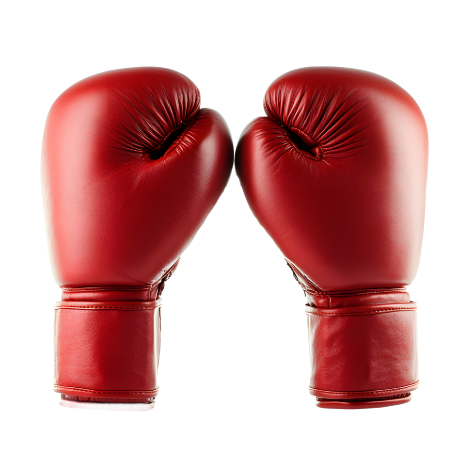Pair of Red Boxing Gloves Ready for Action png